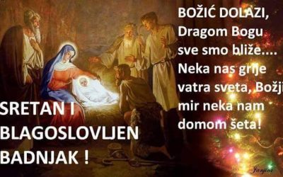Slava na visinama Bogu, a na zemlji mir ljudima, miljenicima njegovim!
