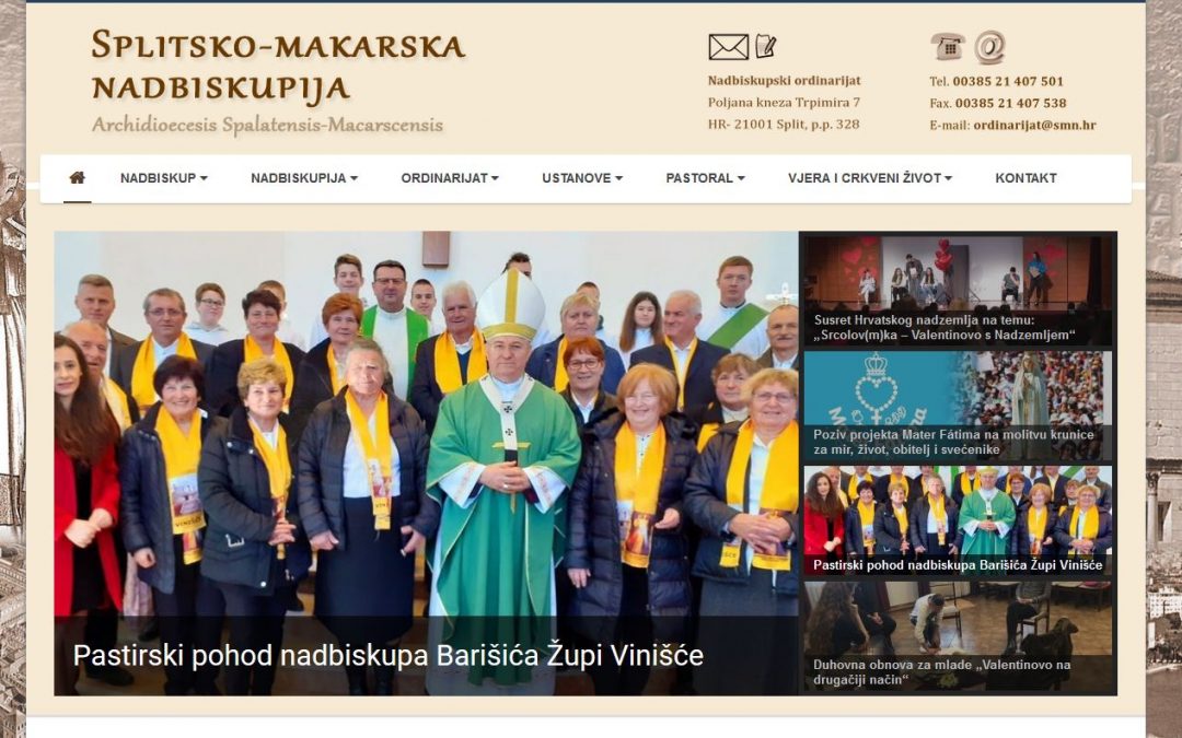 WEB portal Splitsko-makarske nadbiskupije objavio je članak o nadbiskupu u Vinišću