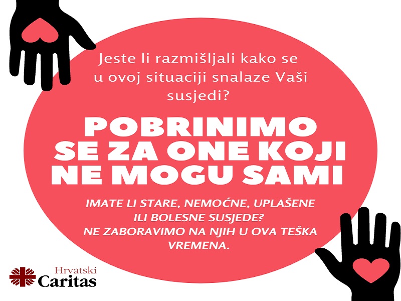 Nacionalni i biskupijski Caritasi pozivaju volontere za pomoć potrebitima